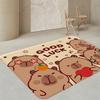 Interesting Capybara Bathroom Mat INS Style Soft Bedroom Floor House Laundry Room Mat Anti-skid Welcome Doormat