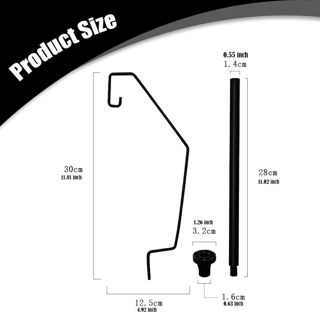 Camping Table Lantern Holder, Easy to Install, Folding Table Lamp Pole for Fishing