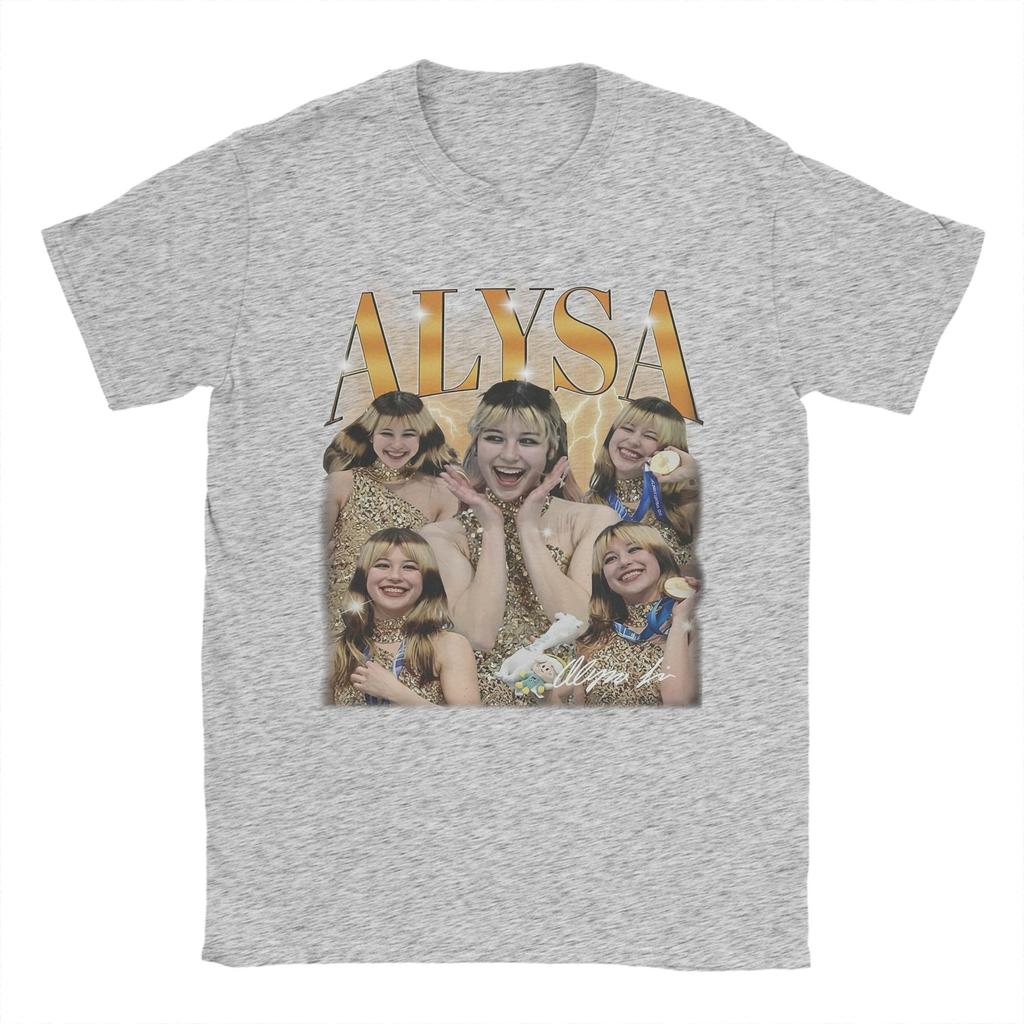 Neuheit Alysa Liu USA T-Shirt Unisex Rundhals 100% Baumwolle T-Shirts Kurzarm T-Shirt Große Größen Kleidung
