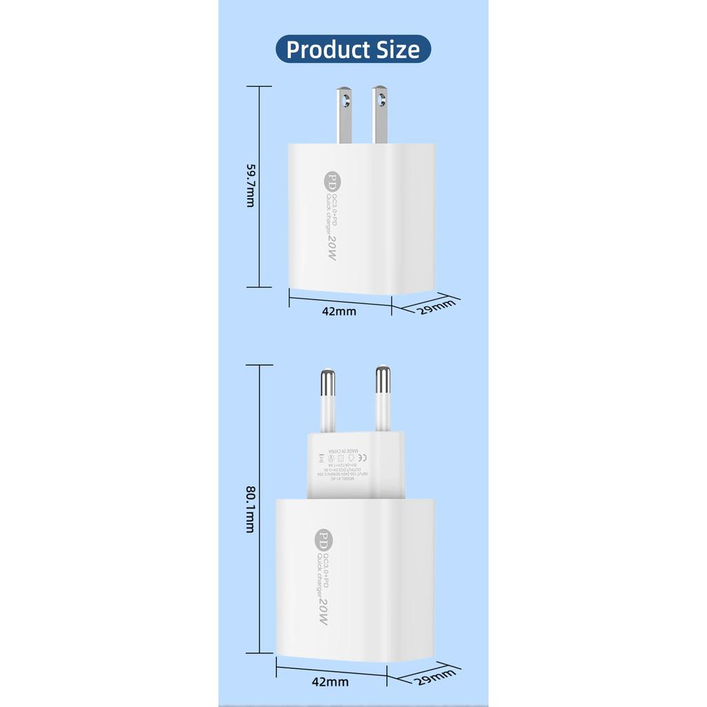 PD 20W Fast Charger for IPhone 16 15 14 13 Pro Max Plus Samsung Xiaomi Huawei Fast Charging Type C USB C Chargers Phone Accessories