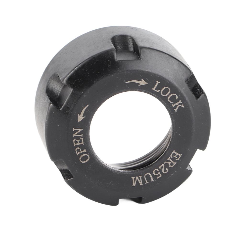 1pcs ER25UMdynamic balancing nut Metal Collet Nut Chuck Holder Lathe(BlackM32*1.5)
