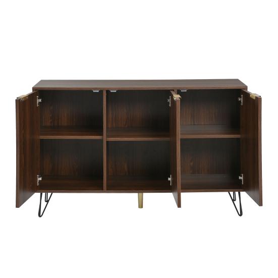 Home Storage Cabinet Sideboard Exclusive Sideboard with Three Doors Stylish Details And Generous Space. Side Panel Door Made of Solid Wood Veneer