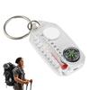 1pc Multifunction Mini Keychain Compass Camping Thermometer Outdoor Climbing Temperature Tester Survival Guiding Tool