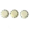 3PCS Potentiometer Rotary Knobs Tone Volume Control Knob Replacement for Electric Guitar Bass Ivory Knob Black Lettering