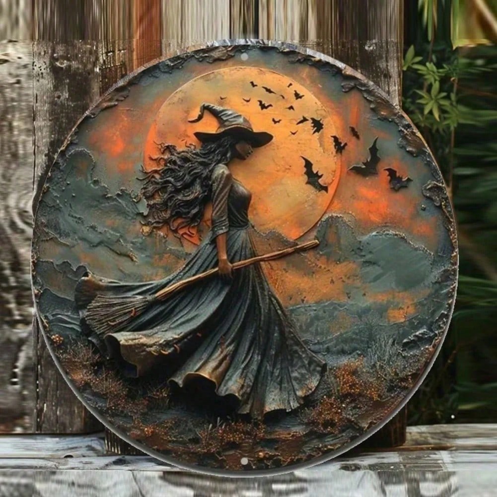 

Retro 2D Round Aluminum Wall Decor for Home Living Room Vintage Metal Art Sign 20x20 різнокольоровий
