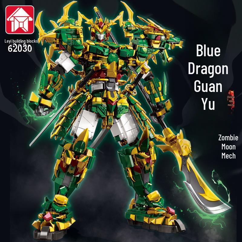 

Совместимые блоки Le Yi Lego: Игрушки для детей в виде боевых доспехов Цинлун Гуаньюй и Белый тигр Чжао Юнь