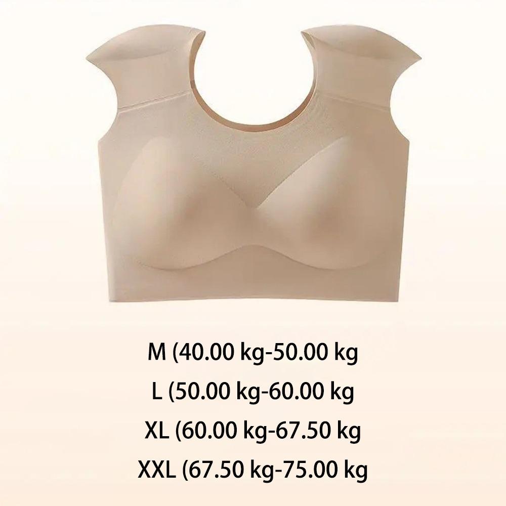 

Breathable Tops Shoulder Pad Bra for Women Straight Shoulder Vest тілесний
