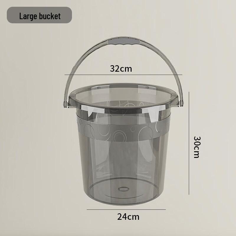 ZISIZ Thickened Transparent Water Storage Bucket with Lid