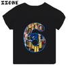 Fireman Sam Firefighter Print Cartoon Boys Clothes 1 2 3 4 5 6 7 8 9 Years Birthday Number Kids T shirt Cute Baby Girls TShirts