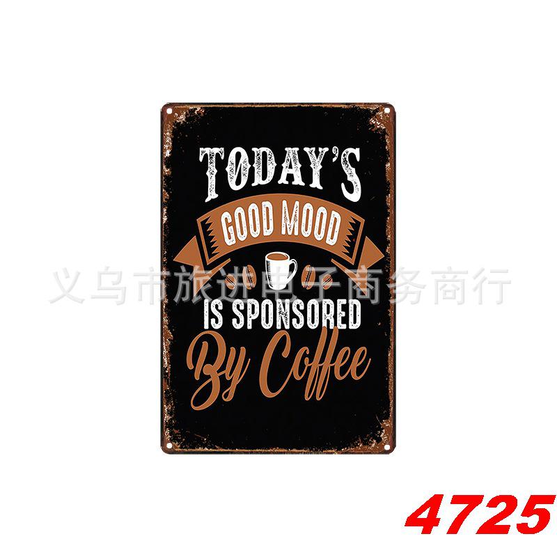 Vintage Coffee Tin Sign for Restaurant or Home Decor