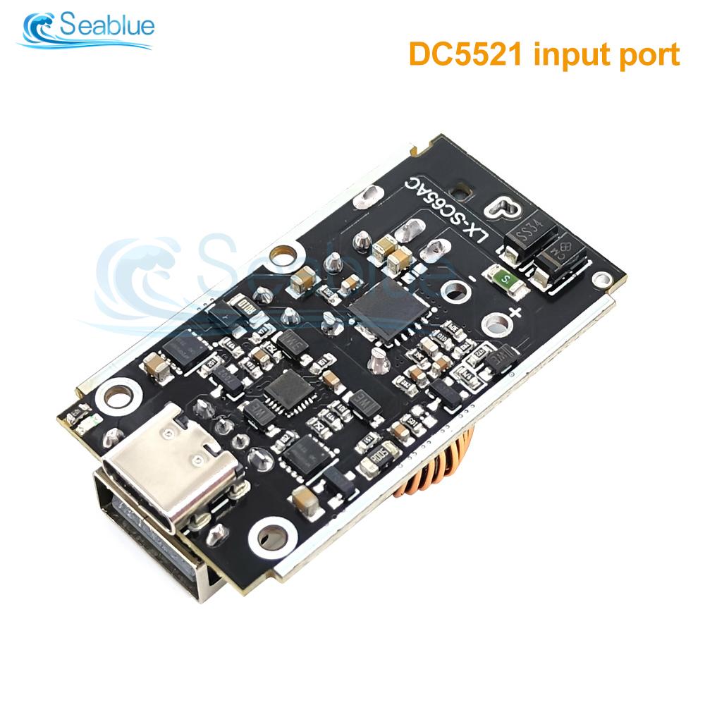 

65W Full Agreement Fast Charge Module DC 9V-35V DC5521 XT30 Input Port Mini Charger Module QC2.0/3.0/4.0 PD2.0/3.0/PPS FCP SCP