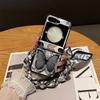 Faltbare Handyhülle Galaxy Z Flip 5 6 Mit Schmetterlingsständer Abnehmbares Schal-Handgelenkband TPU-Schutzhülle