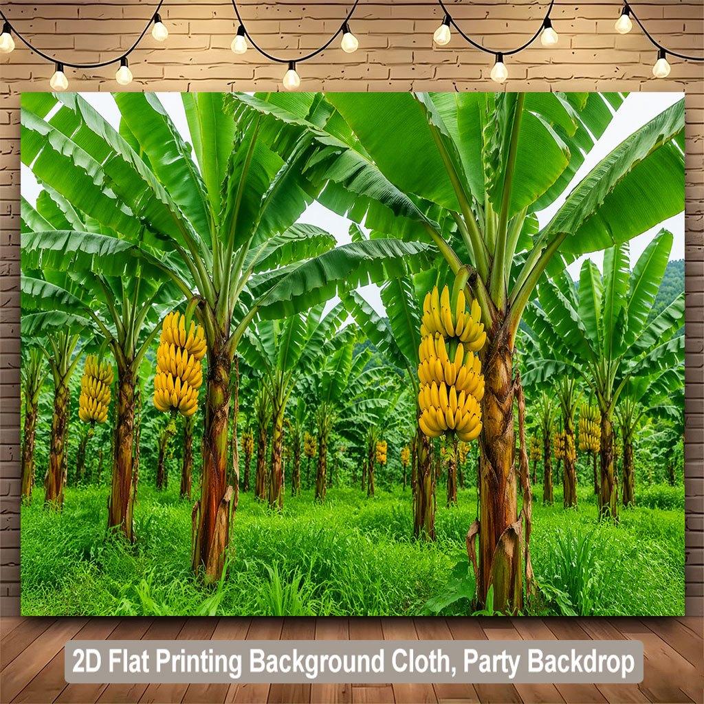 2D plane 1 piece - In the banana forest the fruits are plump and ripe suitable for families and gardens. (as the picture,100x150cm)