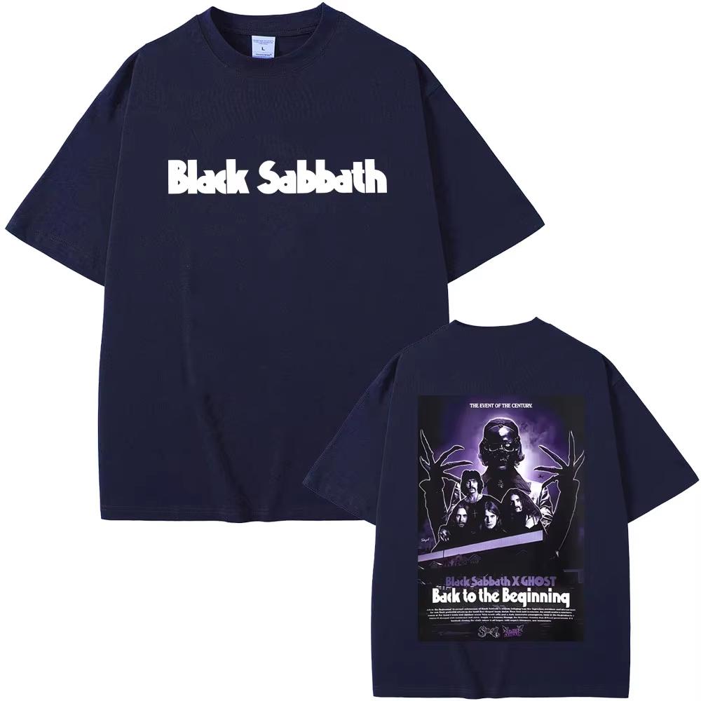 Rock Band Black Sabbath & Ghost Band Back To The Beginning T-shirt Ozzy Osbourne T-shirts Men's Women Vintage Oversized T Shirts