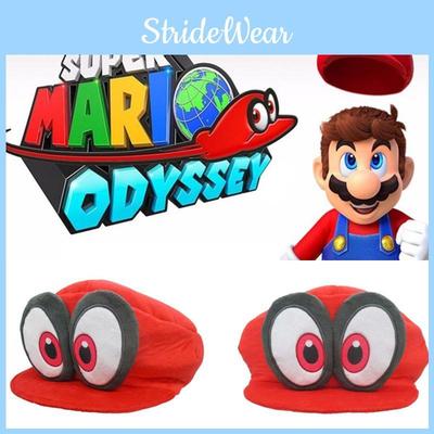 Odyssée Super Mario Cappy Chapeau en Peluche Rouge Adulte Enfants Anime Cosplay Casquette Costume