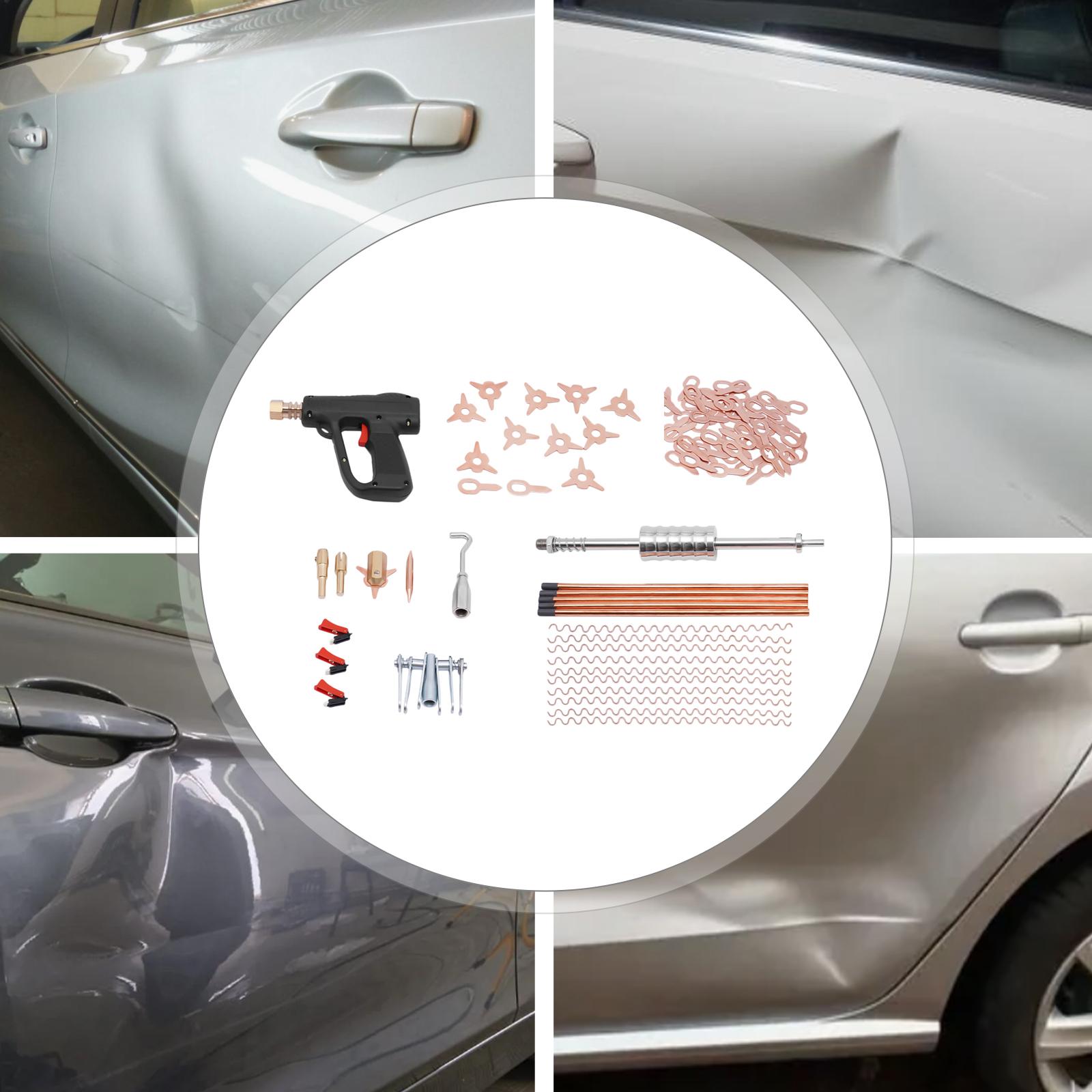 

86Pcs Set Low-power Sheet Metal Repair Tools for Motorcycles, Refrigerators & Washing Machines, Car Dent Repair Puller Tool Kit чорний