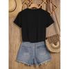 Ratz Fun Pocket Humorous Pattern Printed T-shirt, Short Sleeve Round Neck Summer Spring Casual Top, Women's Wear