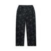 Li Ning Star Print Mid-Rise Straight Loose Fit Zipper Casual Pants Men Bottoms Black AKXU113-3
