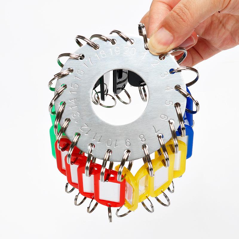 Stainless Steel Round Key Disk with Tag Ring for Key Management and Storage