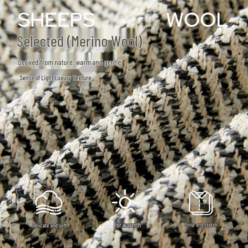 

Sancai Women s Winter Short Fragrance Style Quilted Wool Coat M