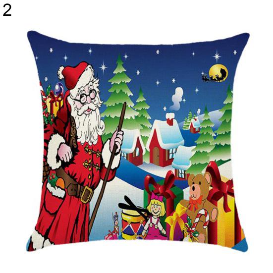 

Наволочка с односторонним принтом, яркий цвет, пыленепроницаемый, полезный рождественский чехол для подушки для гостиной 2