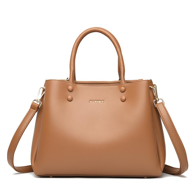 

Натуральная кожаная текстура, мягкая кожаная женская сумка для поездок на работу, новый стиль, сумка, модный темперамент, большая вместимость, сумка через плечо на одно плечо