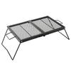 Heavy Duty Folding Campfire Grill, 61cm Portable Camping Grill Grate, Sturdy Steel Mesh, Compact Equipment Over Fire Pit, w/ Legs and Handle, Grilling