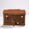 Multifunctional Wicker Storage Basket PP Woven Rustic Snack Box Organizer for Kitchen Living Room Wedding Party Decor