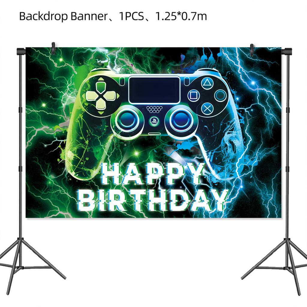 Customized Game-Themed Party Supplies, Birthday Party Decorations, Arrangements, Props, Paper Plates, Paper Cups, Tablecloths, Paper Towels, Banners