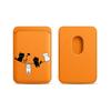 Cute Kitten Leather Card Wallet Cover Phone Card Holder Magnetic Case Suitable For All iPhone For Magsafe Card Phone Back Bag