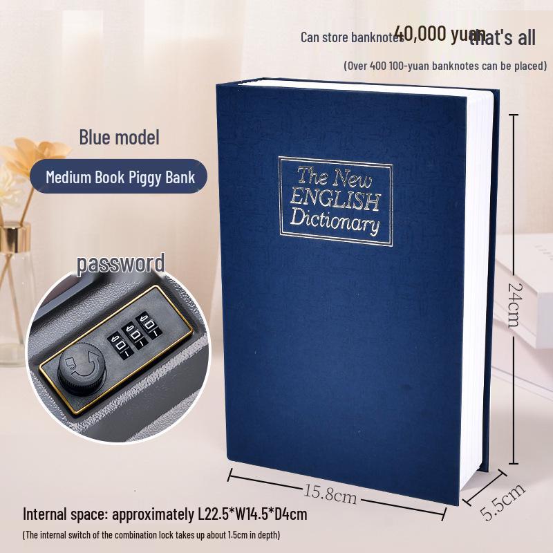 Creative Simulated Book Hidden Cash Savings Jar for Home or Study Room