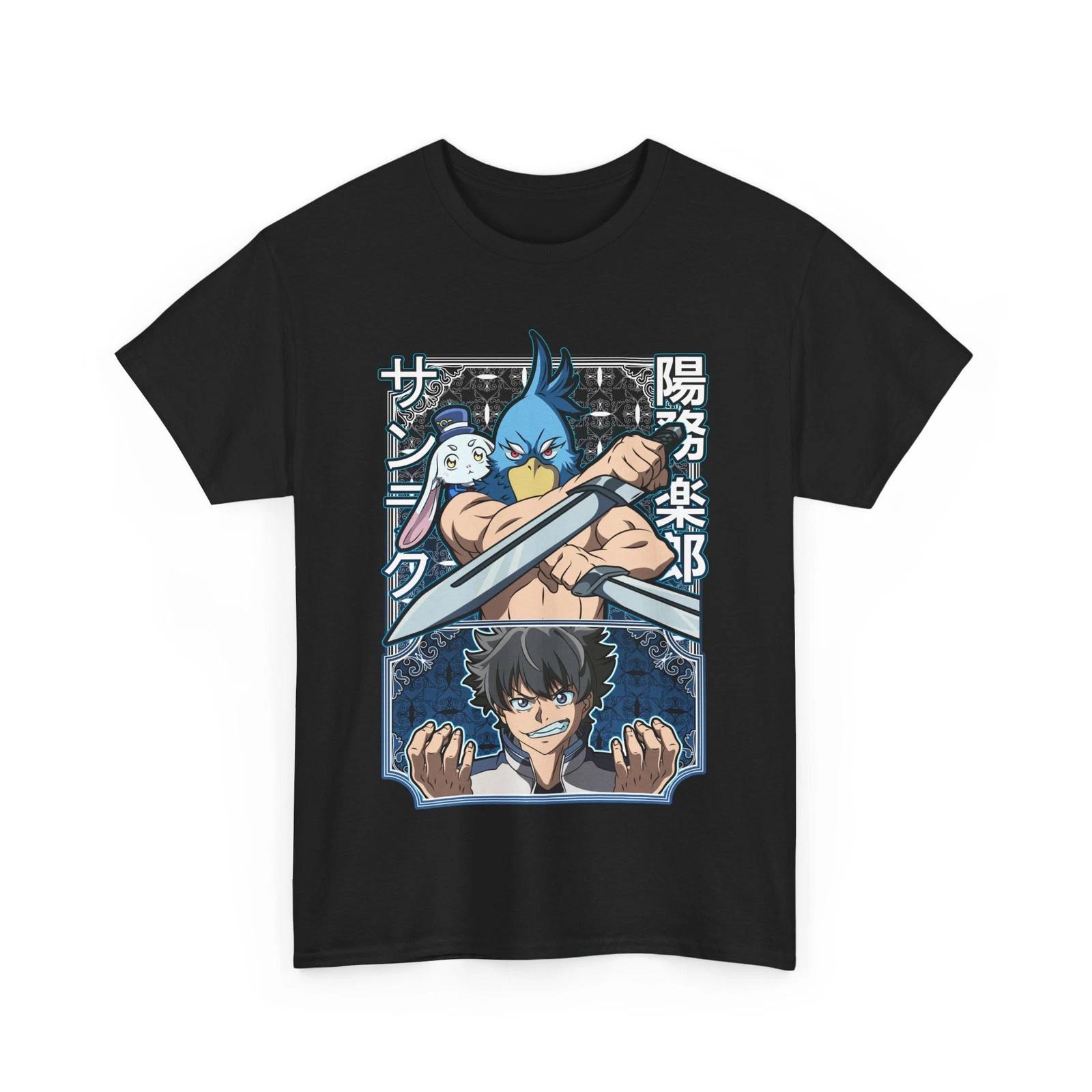 

Sunkaku Hizutome Rakuro Character Pattern Tshirt for Men and Women Summer Cotton Comfortable Loose Fashion Short Sleeve Top 4XL