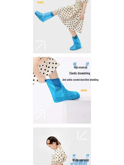 Children's Waterproof Non-Slip Disposable Rain Shoe Covers and Sandproof Outdoor Boots