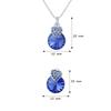 Rhodium Plated Strawberry Pendant Set Made with Elements for Women