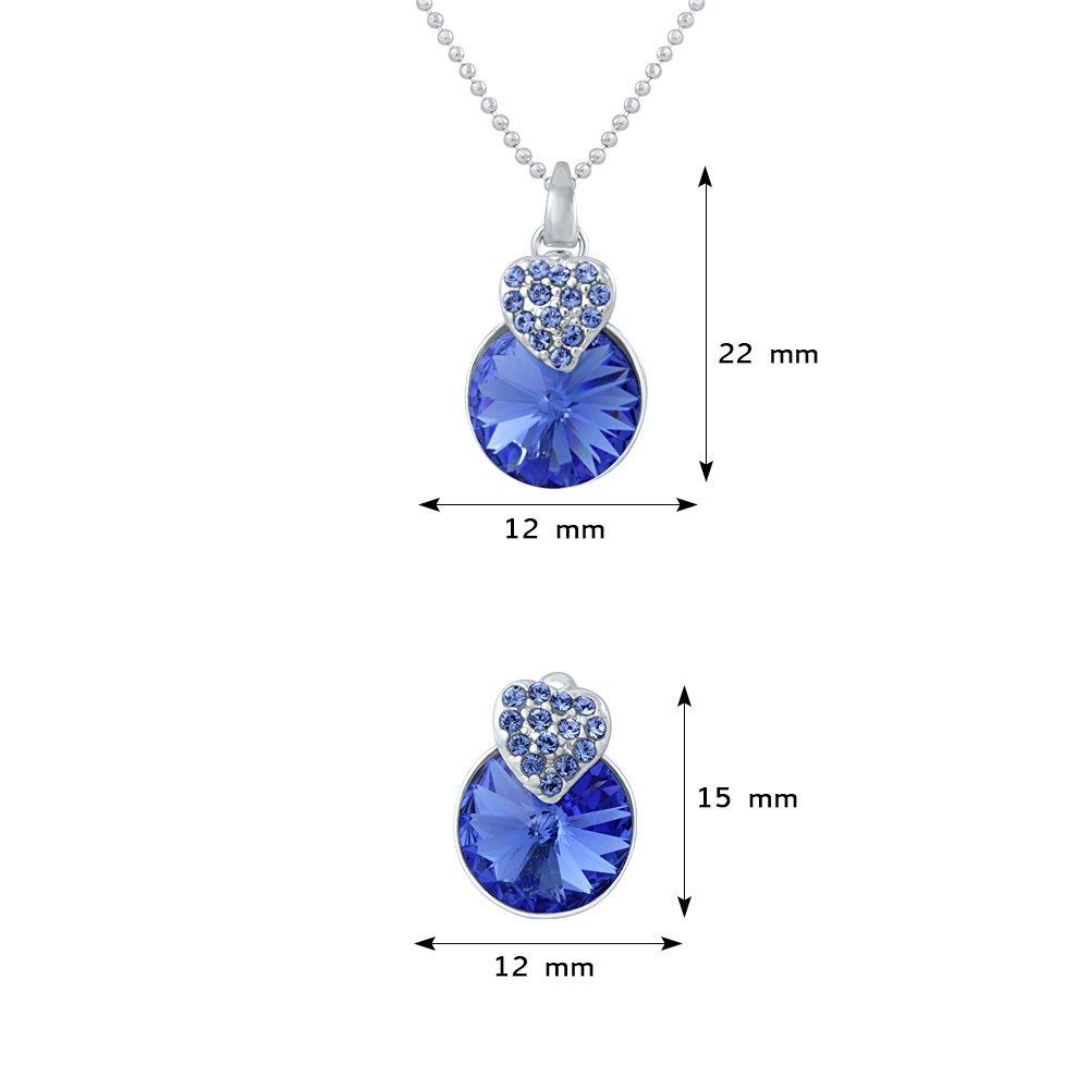 Rhodium Plated Strawberry Pendant Set Made with Elements for Women