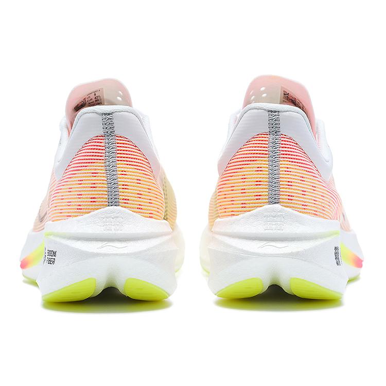 Li Ning Feidian 3 Challenger Tissu Antidérapant Et Respirant Bas Top Chaussures de Course Marathon Hommes Rose Blanc ARMT037-1