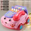 1 Set Creative Fun Simulation Landline Baby Puzzle Music Story Pull Line Phone Car Toy Children Early Learning Phone Car Toys