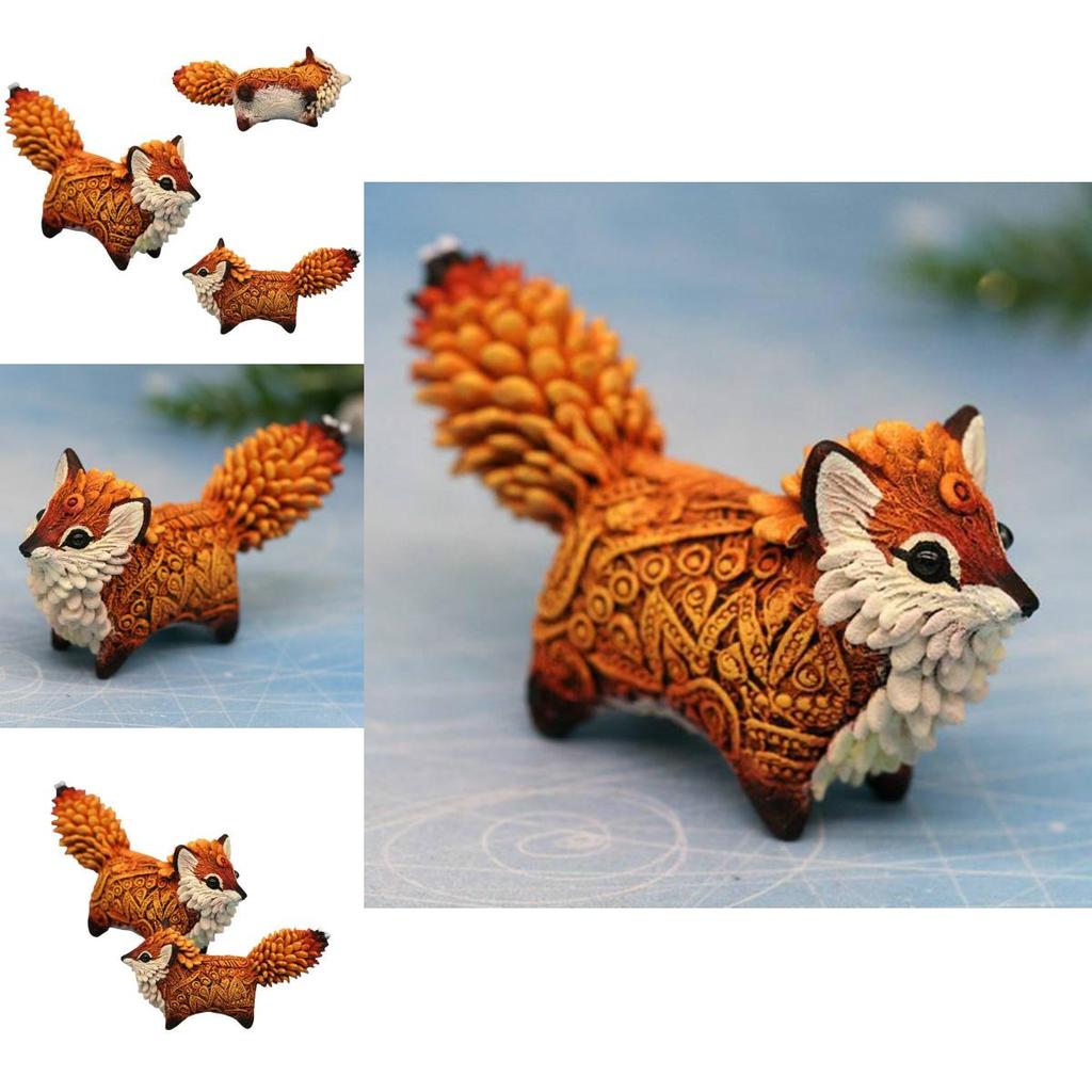 Fox Animal Handicraft Resin Statue Home/office Decoration