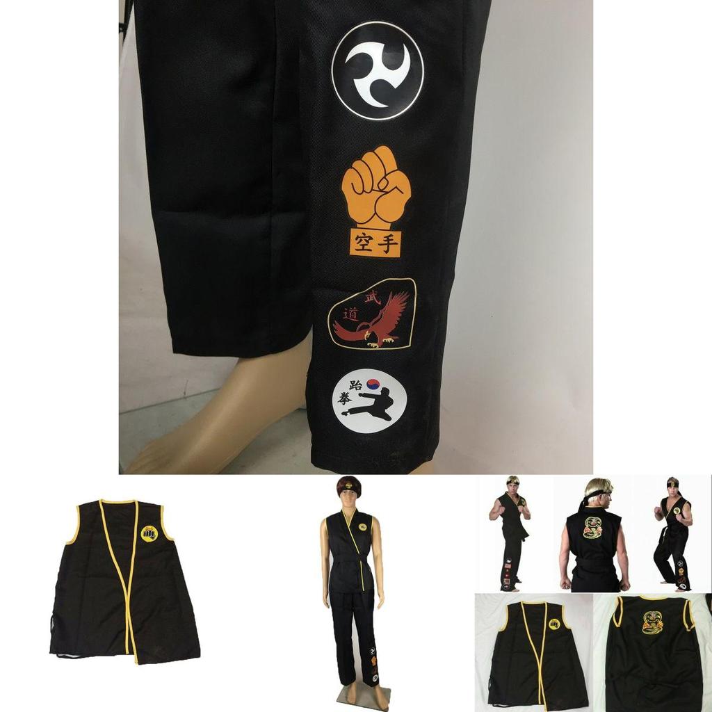 Authentieke Cobra Kai The Karate Kid Saga Halloween Cosplay Kostuums Taekwondo Feestset