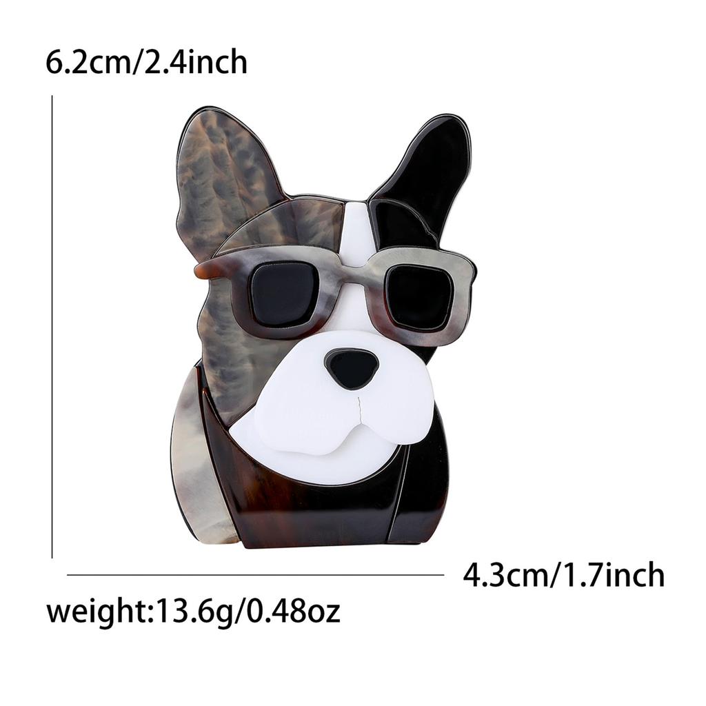 Stylish Acrylic Dog Brooches for Women Unisex Animal Puppy Pins Keychain Event Party New Gifts Jewelry Decoration Accessories