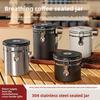 Stainless Steel Coffee Canister Coffee Bean Storage Airtight Containers with Date with Spoon Vent Valve Kitchen Food Storage Jar