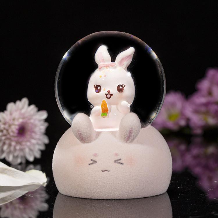 

Девушка Сердце Милый Бархатный Редис Кролик Хрустальный Шар Ночник Кнопочный Аккумулятор StyleB