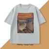 Hyrax Scream Parody Meme TShirt for Unisex Women Vintage Cotton Short Sleeve Round Neck Tshirts Loose Harajuku