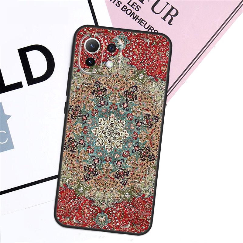 Persian Carpet Floral Pattern Case For Xiaomi 17 Pro Max 14 15 Ultra 13T 14T 15T Pro POCO F8 F7 F5 F6 X5 X6 X7 Pro Cover