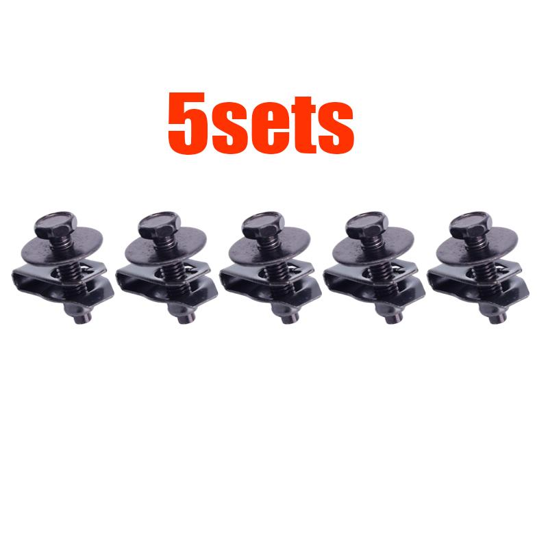 

M6 Fixing Hexagon Flat Head Screw with Washer Metal Auto Repair Fasteners for Engine Bay Bumper Mudguard Splash Guard Cover