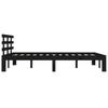 Solid Wood Bed Black 200x200 cm