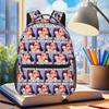 Moshi Moshi Jesus Desu Funny Backpack Student Boys Girls BookBag Kids School Bag Laptop Shoulder Bags for Men Women