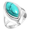 Anello in Argento Sterling 925 da Donna con Pietra Preziosa Gioielli Fatti a Mano Regalo di Capodanno Blu Verde Viola Turchese Rame Perla Lapislazzuli Madreperla Solitario