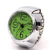 Fashion Creative Steel Round Elastic Quartz Finger Ring Watch Lady Gift Girl