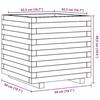 VidaXL Jardinière 50x50x49,5 cm bois de pin imprégné, jardinière d'extérieur, bac à fleurs, boîte à plantes, jardinière de 847357